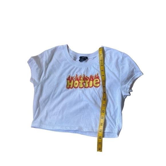 Rue 21 y2k embroidered flame hottie baby crop tee - Picture 3 of 4